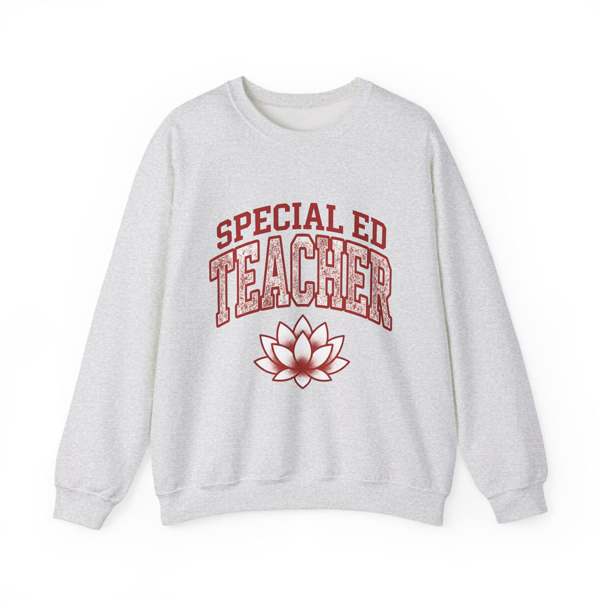 Lotus Petal Sweatshirt Teacher Recognition Gift Women Faded Sweatshirt Waterlily Sweatshirt Educator Enthusiast Distressed Sweatshirt Appreciation Graphic