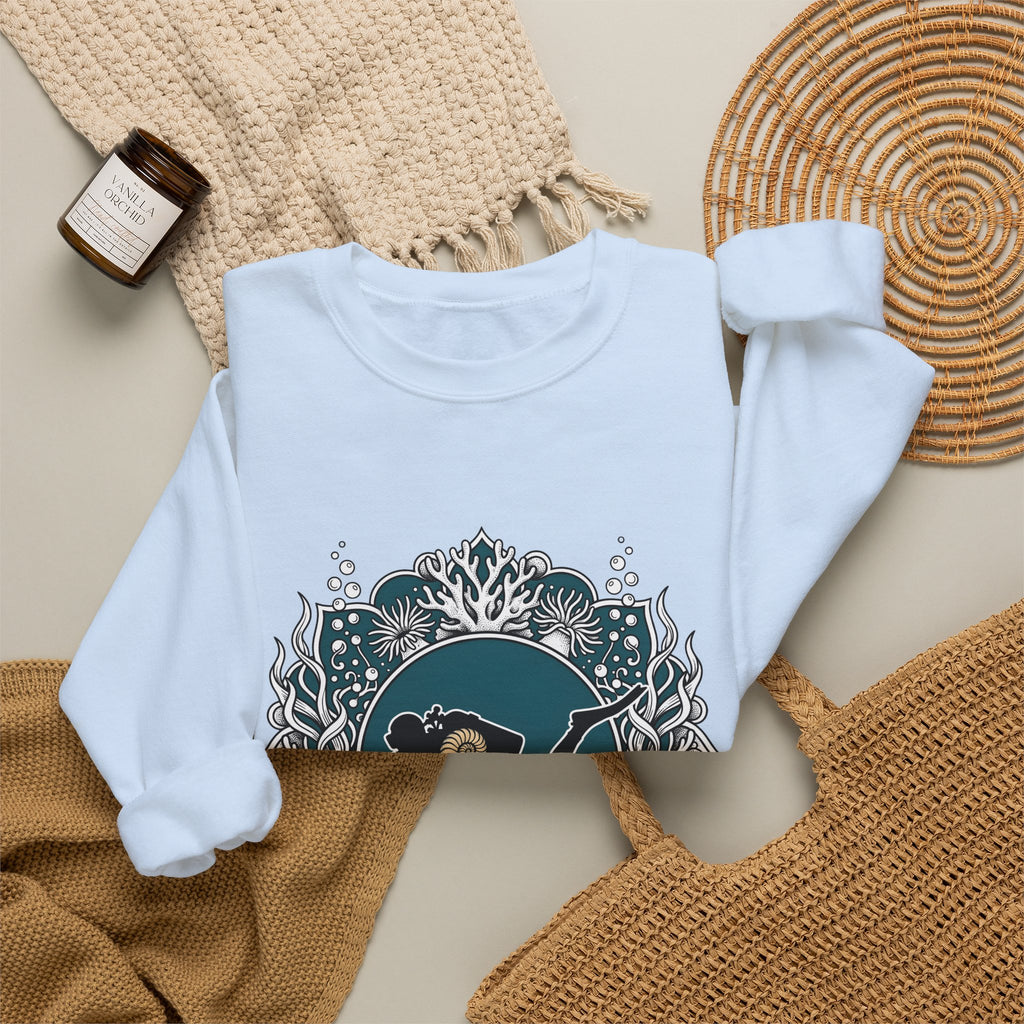 Scuba Diver Sweatshirt Sports Sea Gift Women Bohemian Sweatshirt Snorkeler Sweatshirt Athlete Fan Ocean Graphic Sweatshirt Retro Reef Sweatshirt