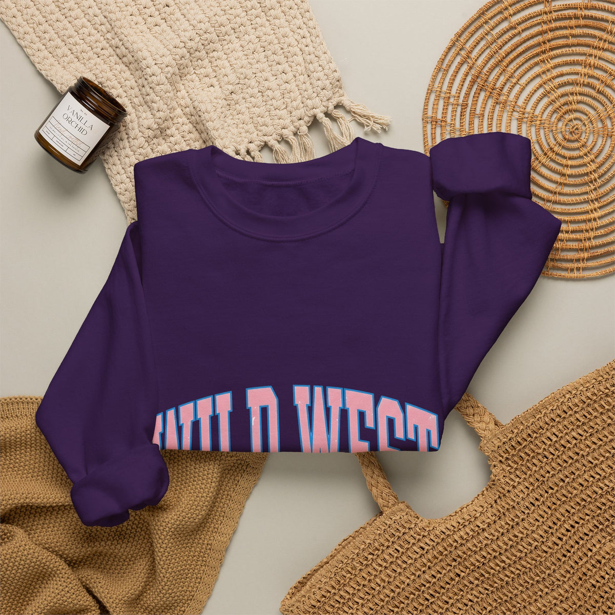 Cowboy Text Sweatshirt Cowgirl Cowboy Gift Women Rustic Sweatshirt Typography Sweatshirt Rodeo Fan Western Sweatshirt Cowboy Graphic Old School Curved Font