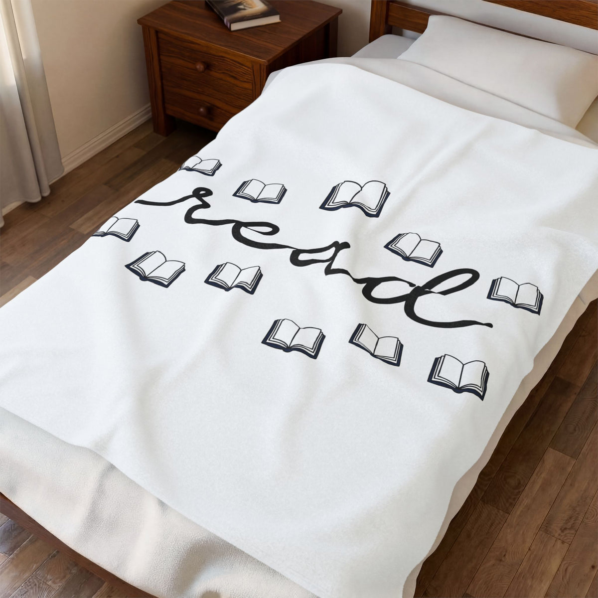 Open Book Graphic Blanket Teachers Reading Gift Women Modern Blanket Book Blanket Educator Enthusiast Contemporary Blanket Literacy Graphic