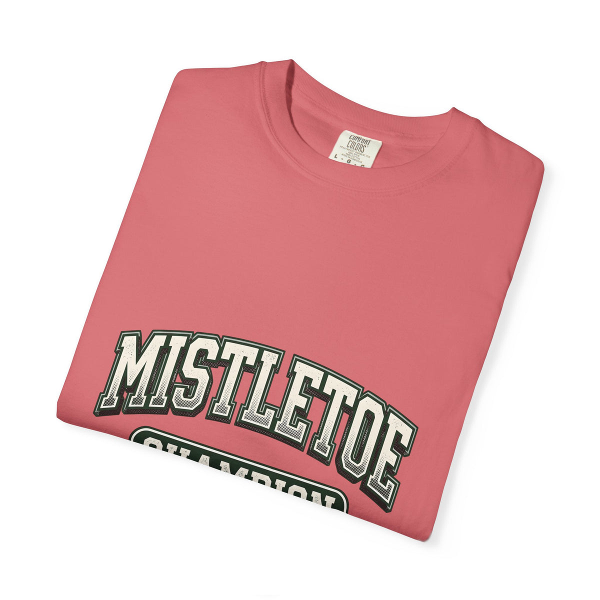 Varsity Text T-Shirt Christmas Humor Gift Women Bold T-Shirt Lettering T-Shirt Xmas Fan Typography T-Shirt Funny Graphic Retro Arch T-Shirt