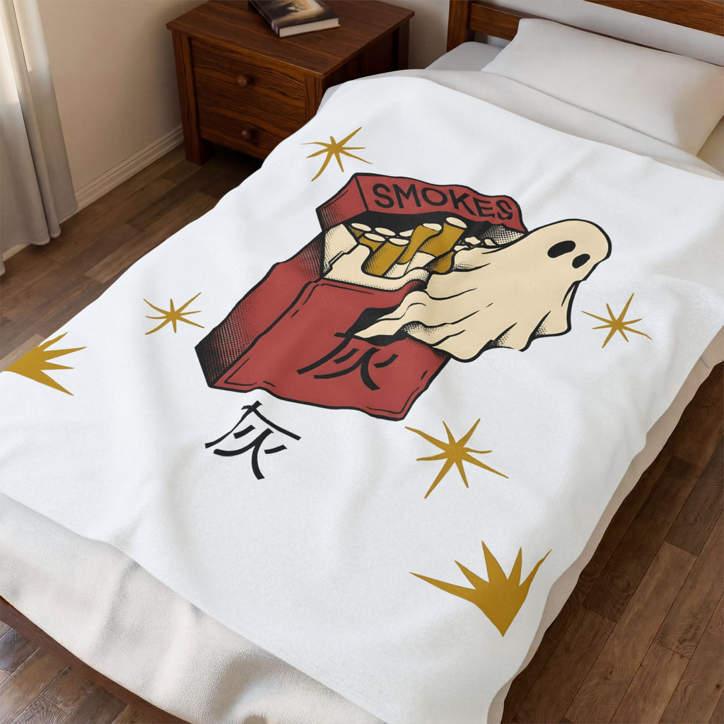 Specter Tobacco Case Blanket Halloween Fright Gift Women Distressed Blanket Tobacco Pouch Blanket Horror Fan Spooky Graphic