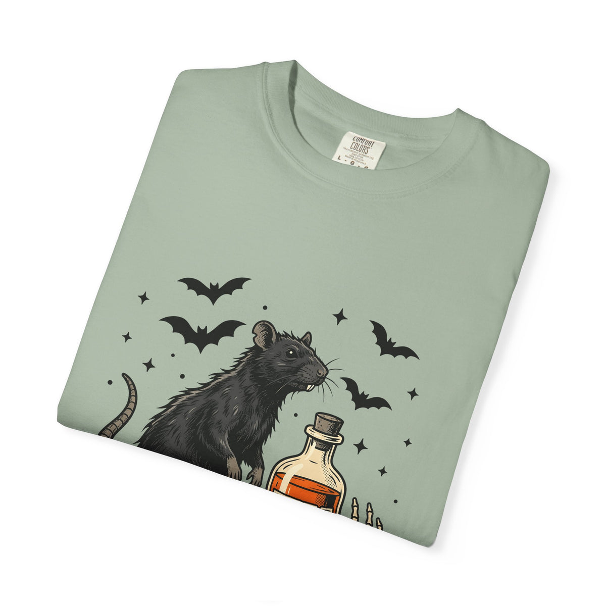 Rodent Brew T-Shirt Halloween Horror Gift Women Hand Drawn T-Shirt Mouse Brew T-Shirt Horror Fan Illustrated Graphic T-Shirt Macabre Skeletal Hand