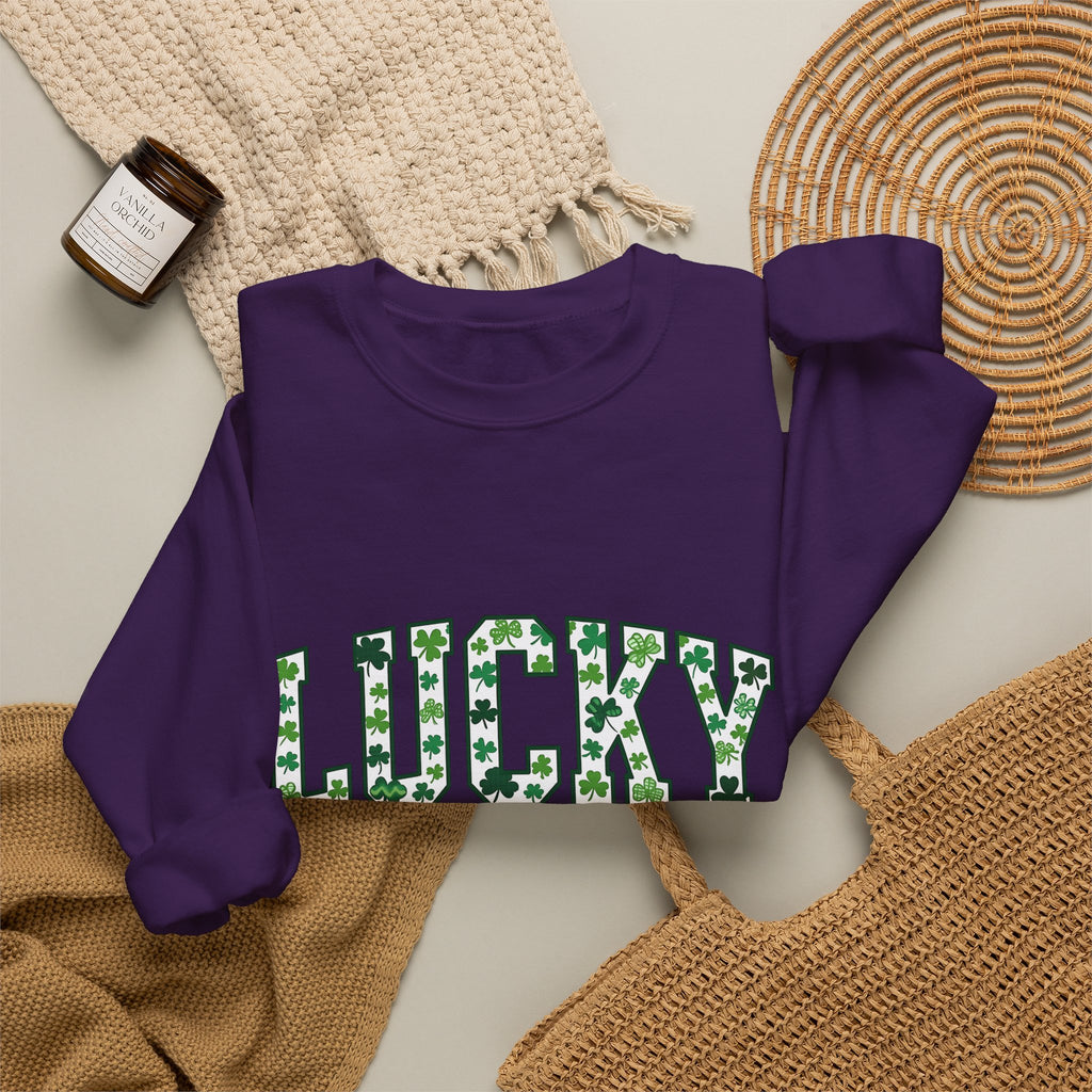 Clover Nurse Cap Sweatshirt Nurse Irish Celebration Gift Women Graphic Design Sweatshirt Nurse Hat Sweatshirt Nursing Enthusiast Nurse Uniform Sweatshirt St