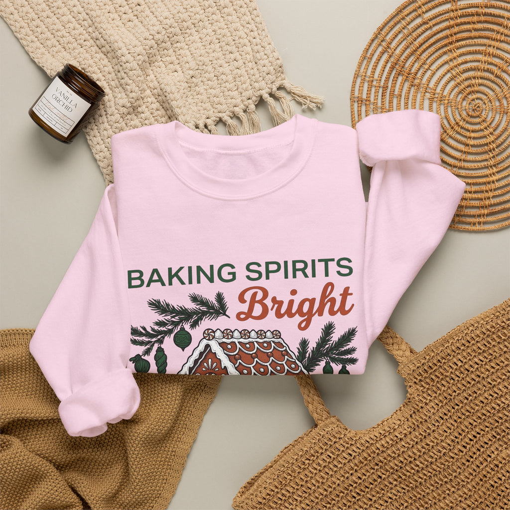 Gingerbread Cabin Sweatshirt Christmas Dessert Gift Women Cartoon Sweatshirt Gingerbread House Sweatshirt Xmas Fan Ginger Cartoon Sweatshirt Pastry Graphic