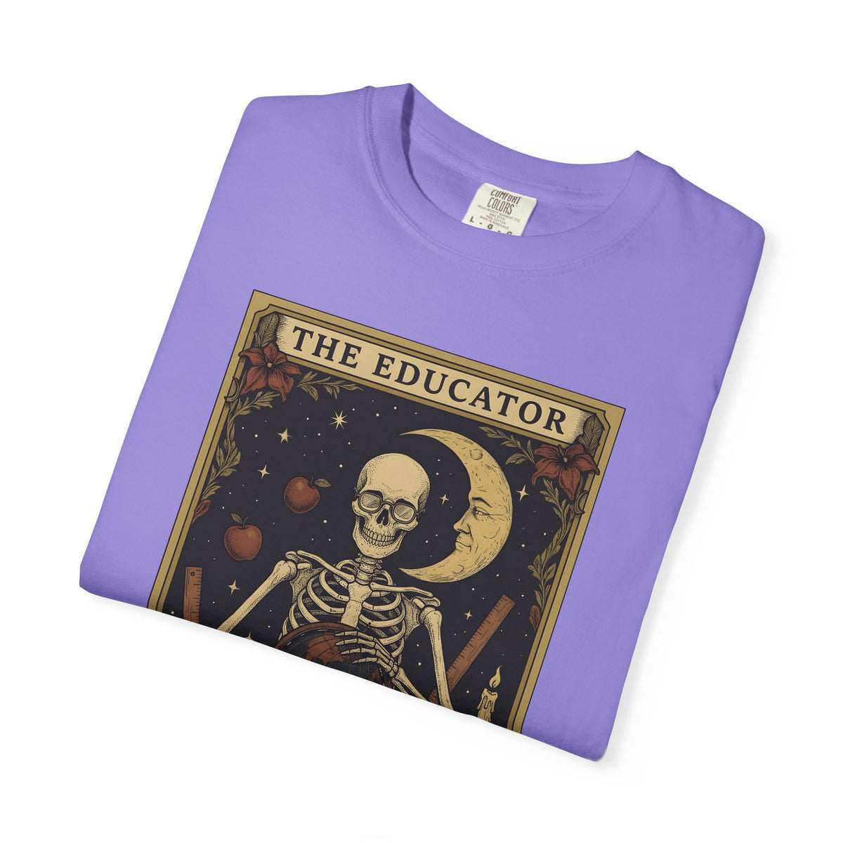 Skull Instructor T-Shirt Teacher Dark Gift Women Retro T-Shirt Skeleton T-Shirt Educator Enthusiast Vintage T-Shirt Gothic