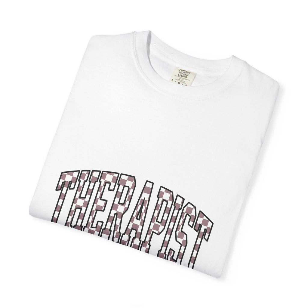 Therapist Phrase T-Shirt Therapist Self Care Gift Women Pop Art T-Shirt Counselor T-Shirt Mental Health Professional Enthusiast Retro T-Shirt