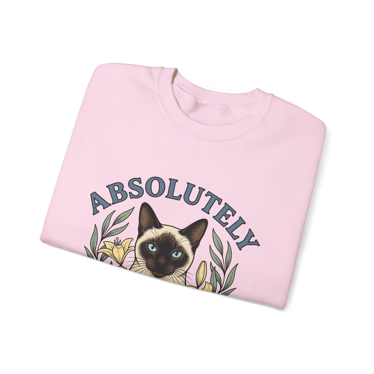 Siamese Cat Sweatshirt Cat Floral Gift Women Hand Drawn Sweatshirt Siamese Sweatshirt Cat Fan Illustrated Design Vintage Lilies Sweatshirt