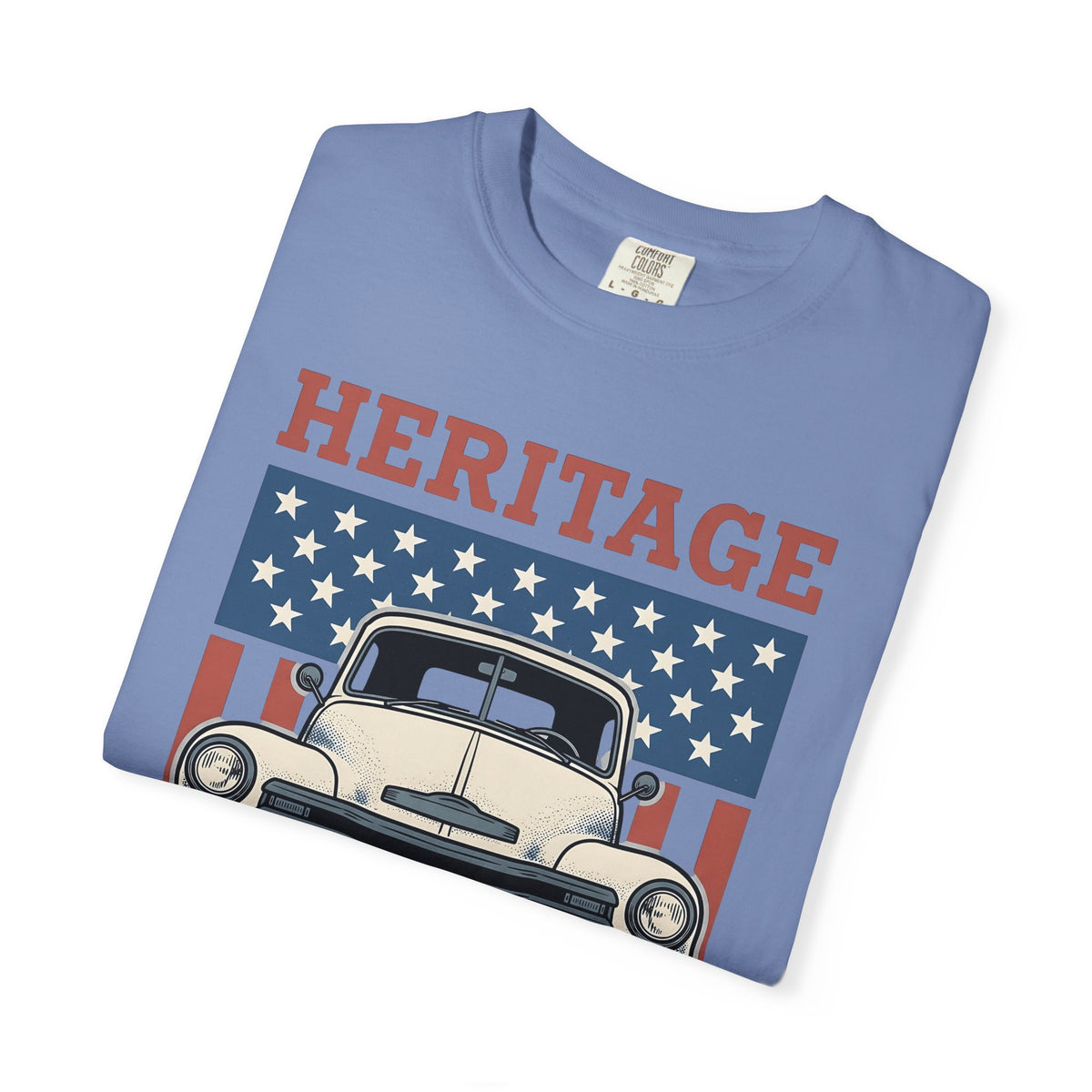 Antique Lorry T-Shirt America Liberty Gift Women Retro T-Shirt Truck T-Shirt Patriot Enthusiast Vintage T-Shirt Freedom Graphic Line Art Flag