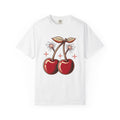 Cherry Firecrackers T-Shirt 4th Of July Vacation Gift Women Hand Drawn T-Shirt Fireworks T-Shirt Independence Day Fan Firework T-Shirt Travel