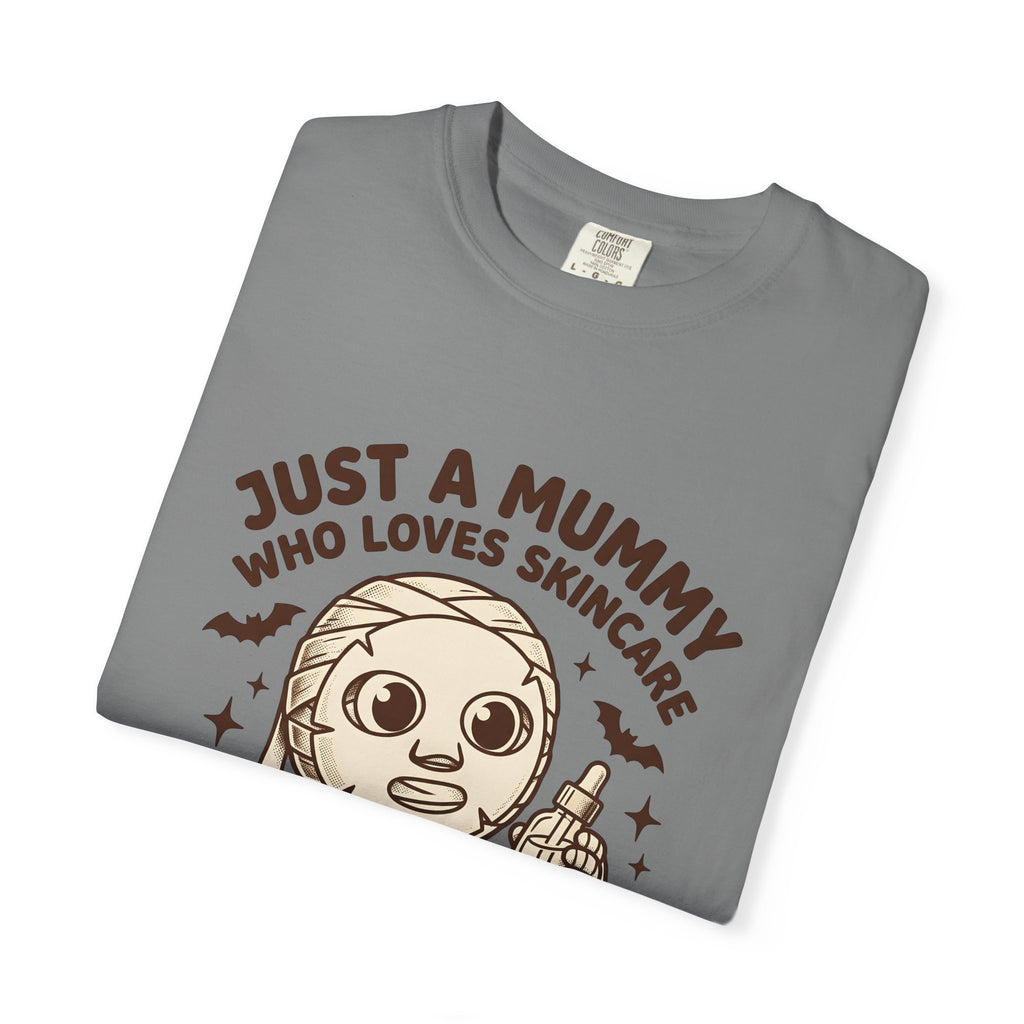 Mummy Costume T-Shirt Halloween Makeup Gift Women Animated T-Shirt Wrap T-Shirt Horror Fan Cartoon T-Shirt Cosmetics Graphic