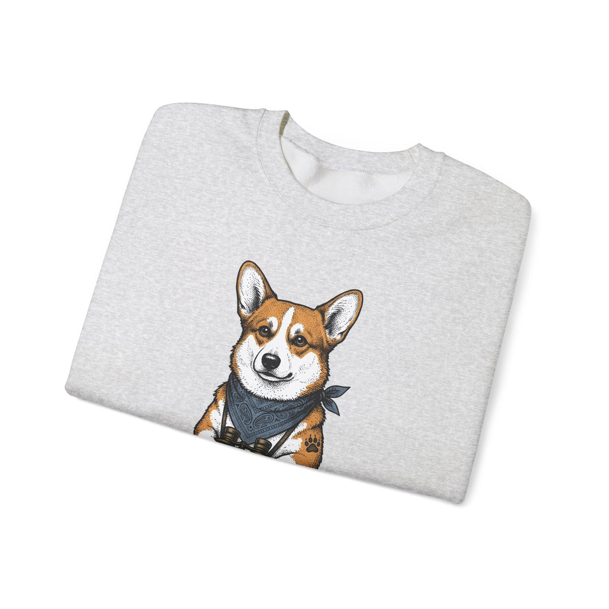 Corgi Puppy Sweatshirt Dog Pets Gift Women Sketch Sweatshirt Puppy Sweatshirt Dog Fan Pup Drawing Pet Graphic Retro Spyglass Sweatshirt
