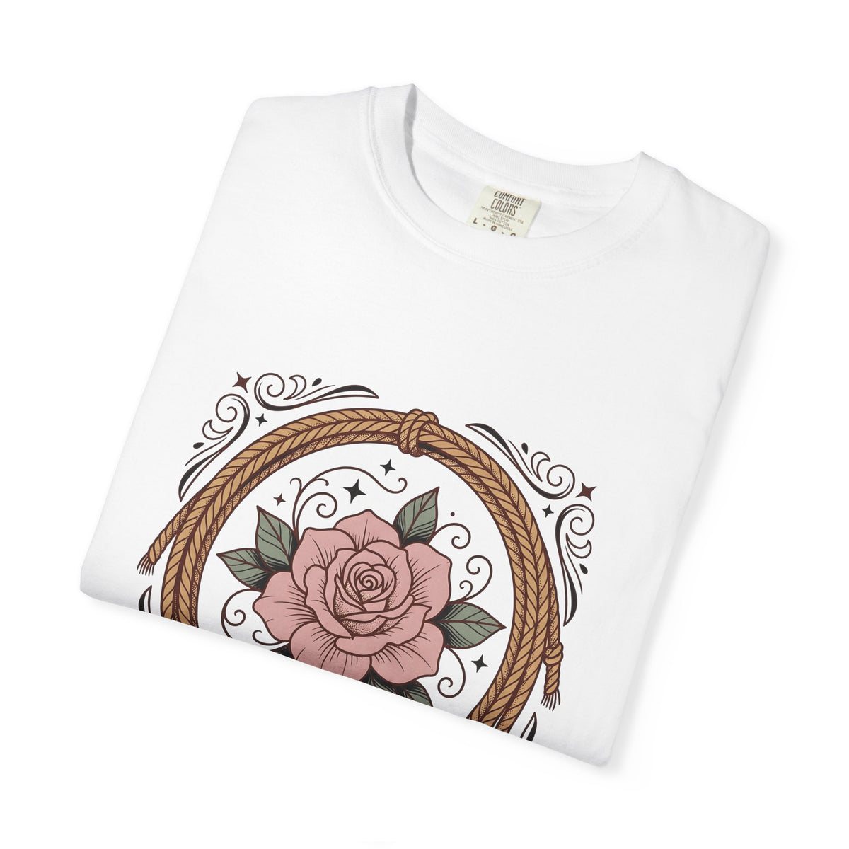 Bloom Rope T-Shirt Cowgirl Garden Gift Women Indie T-Shirt Braided Rope T-Shirt Rodeo Fan Handmade T-Shirt Floral Graphic Classic Twinkles T-Shirt