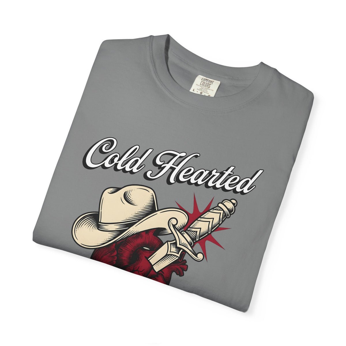 Heart Cowboy Hat T-Shirt Cowgirl Western Gift Women Tattoo T-Shirt Cowboy Hat T-Shirt Rodeo Fan Tattooed T-Shirt Country Graphic Vintage Dagger