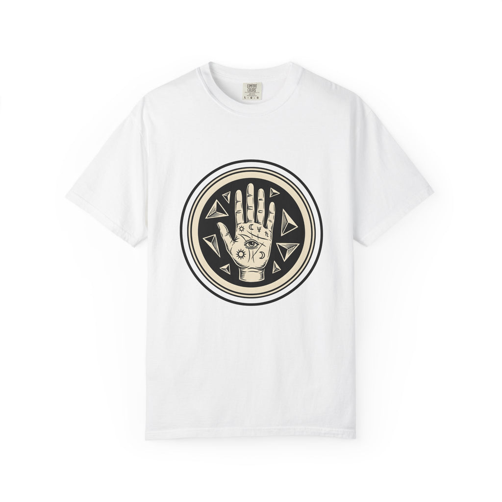 Enchanted Hand T-Shirt Mystical Esoteric Gift Women Folk T-Shirt Magical Hand T-Shirt Occult Fan Primitive T-Shirt Mystical Graphic Antique Polygon