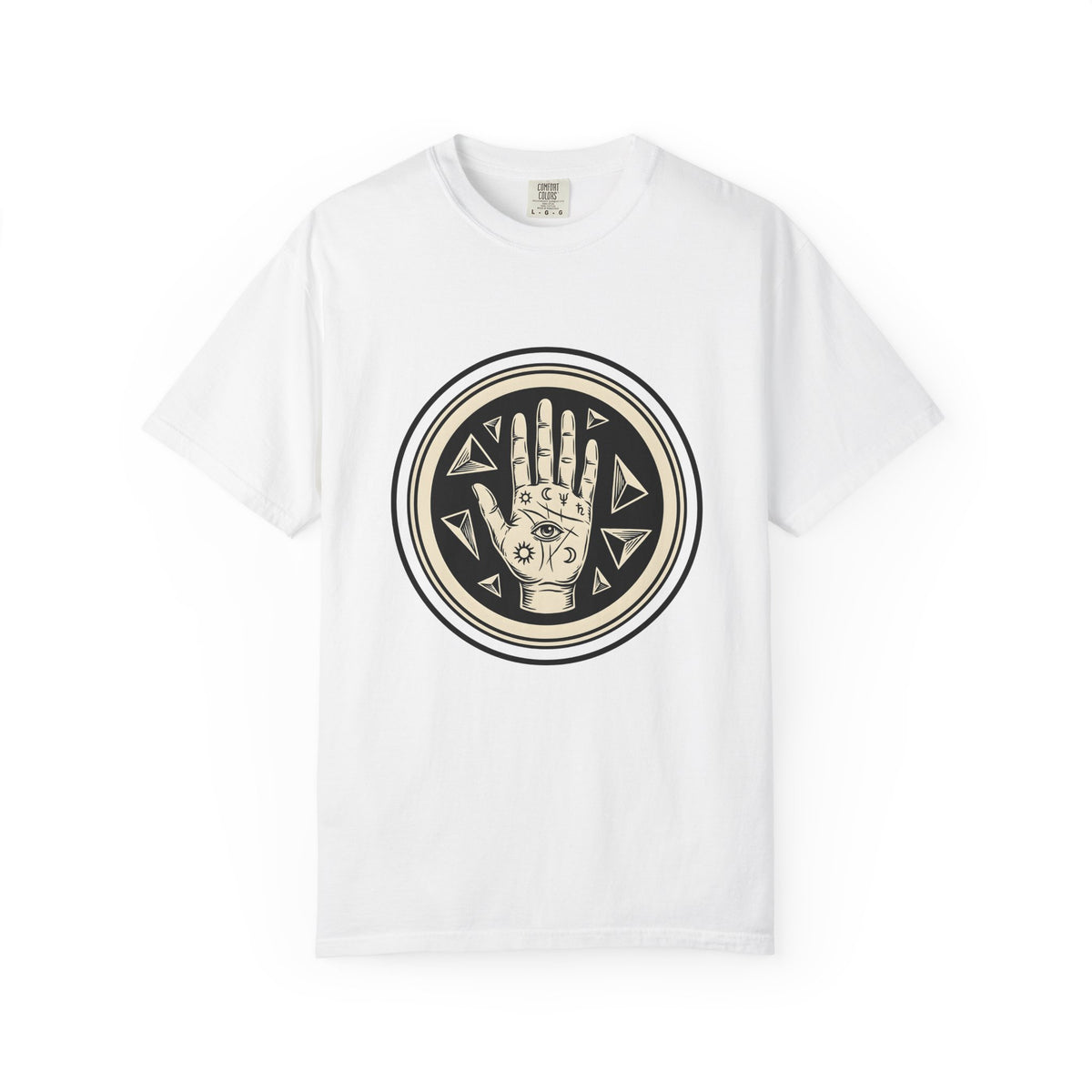 Enchanted Hand T-Shirt Mystical Esoteric Gift Women Folk T-Shirt Magical Hand T-Shirt Occult Fan Primitive T-Shirt Mystical Graphic Antique Polygon