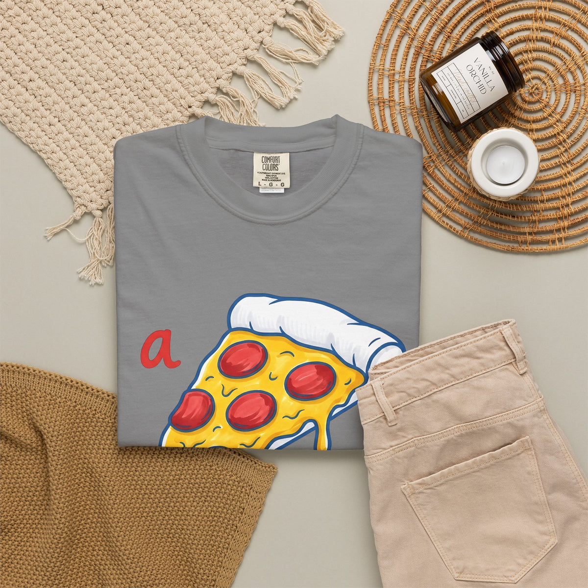 Pizza Piece T-Shirt Funny Cuisine Gift Women Comic T-Shirt Pizza Slice T-Shirt Humor Fan Cartoon T-Shirt Food Graphic Sketch Salami T-Shirt