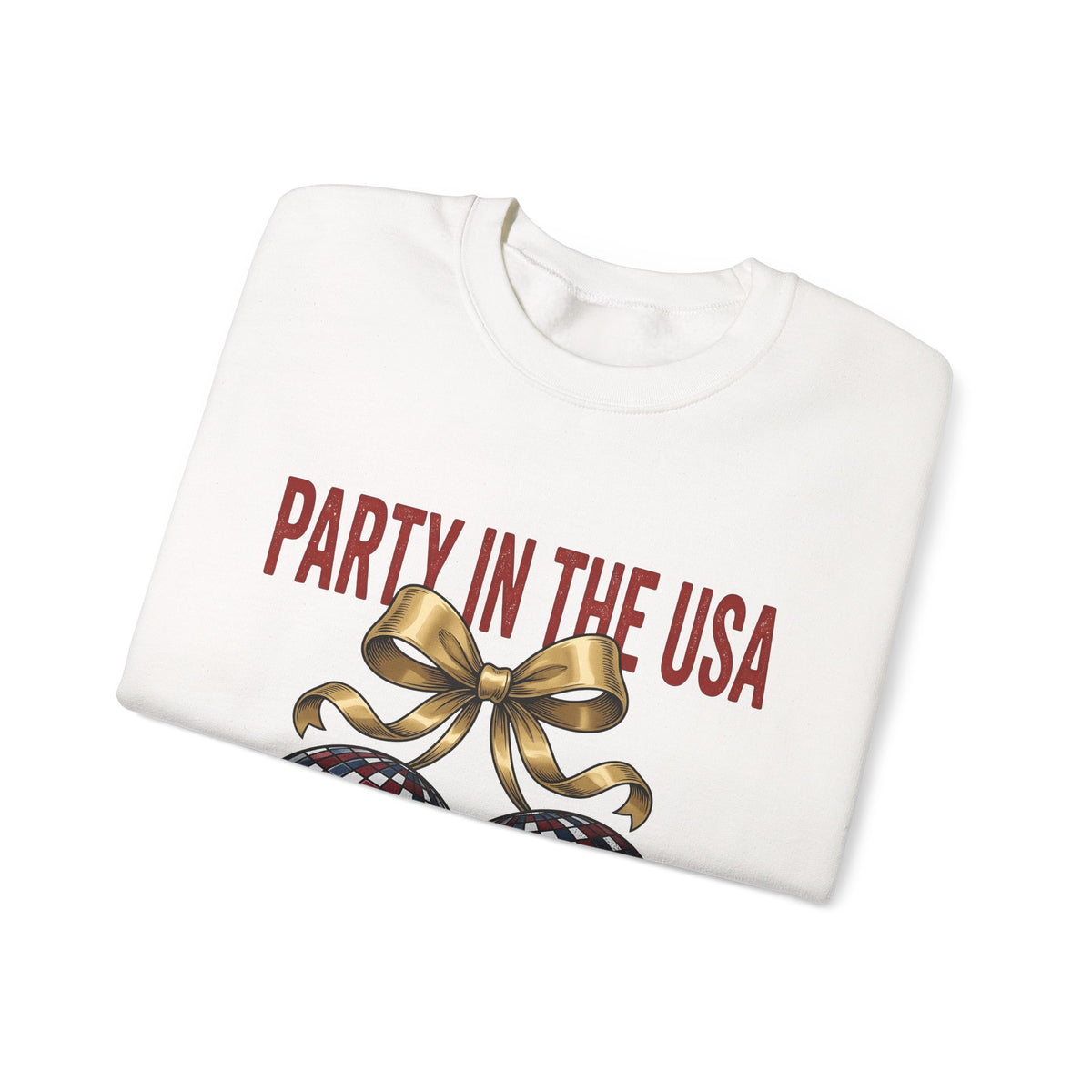Disco Ball Sweatshirt America 4Th Of July Party Gift Women Vintage Sweatshirt Mirror Ball Sweatshirt Patriot Fan Retro Sweatshirt Vintage Graphic Party Design