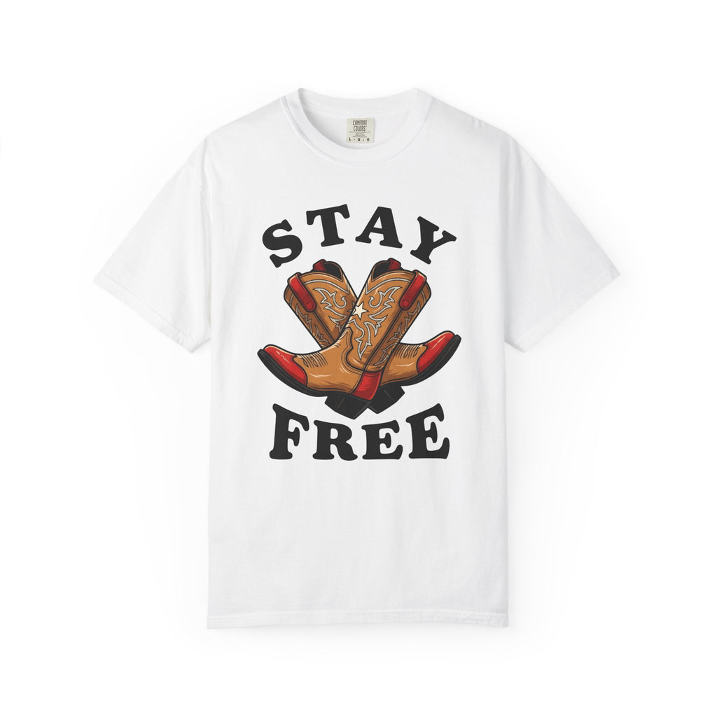 Cowboy Boots T-Shirt 4th Of July Country Gift Women Modern T-Shirt Boot T-Shirt Patriot Fan Western T-Shirt Country Graphic Classic Star T-Shirt