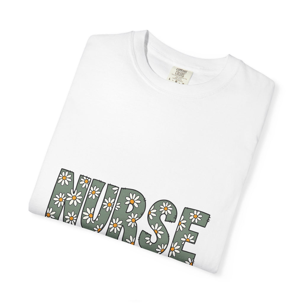Blossom Monogram T-Shirt Nurse Petals Gift Women Fun T-Shirt Initial T-Shirt Nursing Enthusiast Floral T-Shirt Floral Graphic Classic Bloom T-Shirt