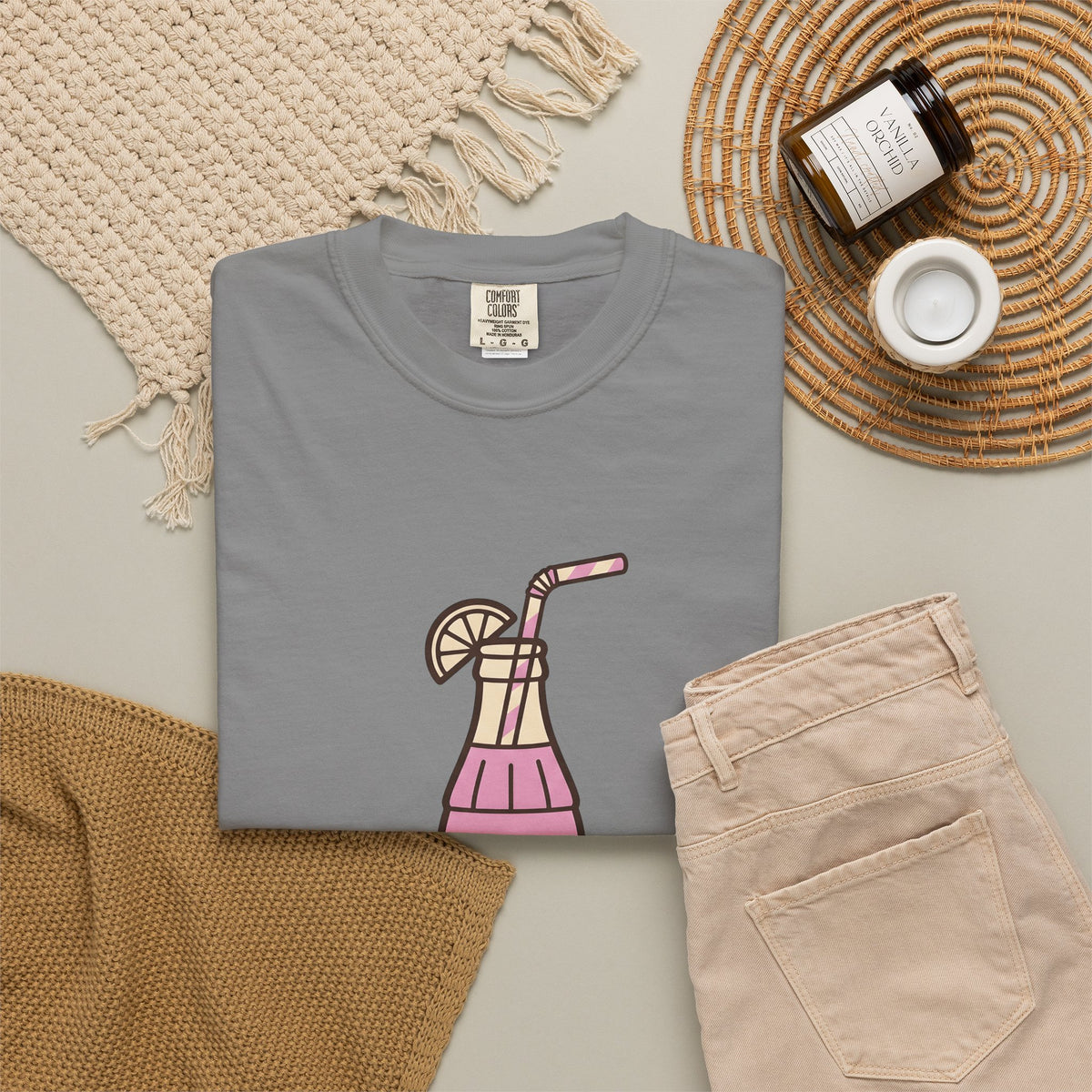 Soda Bottle T-Shirt Drinks Summertime Gift Women Cartoon T-Shirt Bottle T-Shirt Beverage Fan Pop Art T-Shirt Summer Graphic Vintage Lemon Wedge