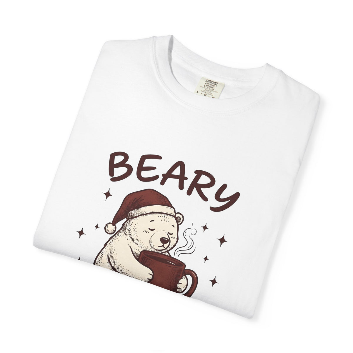 Bear T-Shirt T-Shirt Christmas Animal Gift Women Cute T-Shirt T-Shirt T-Shirt Xmas Fan Coffee T-Shirt T-Shirt Wildlife Graphic Hand Drawn Santa Hat T-Shirt