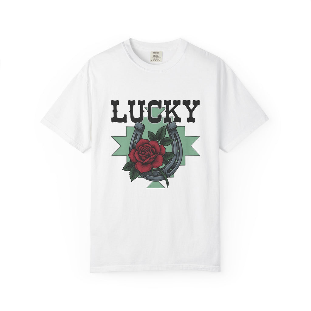 Horseshoe Rose T-Shirt Cowgirl Ranch Gift Women Line Art T-Shirt Rosebud T-Shirt Cowgirl Fan Minimalist T-Shirt Farmhouse Graphic Classic Shape
