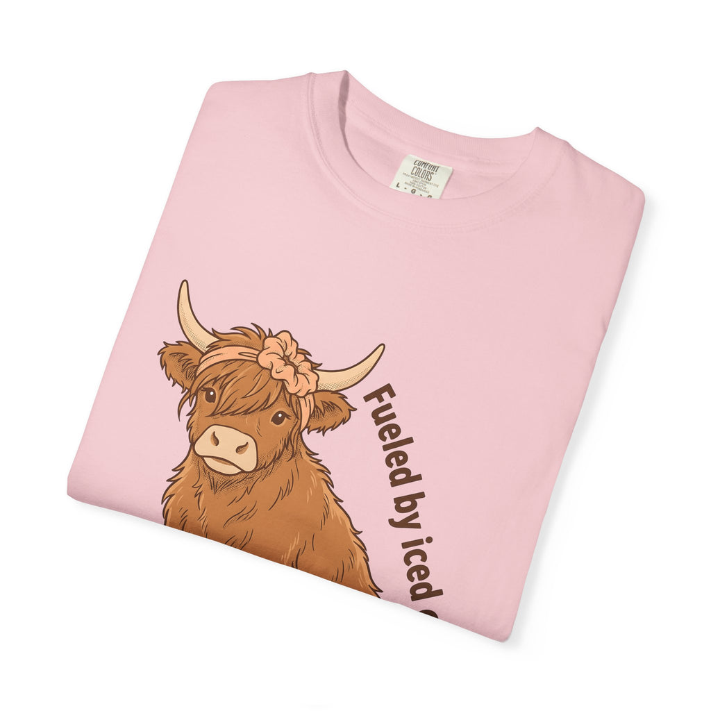 Highland Bull T-Shirt Moms Espresso Gift Women Adorable T-Shirt Highland Cattle T-Shirt Motherhood Fan Cute T-Shirt Coffee Graphic Retro Hair Tie