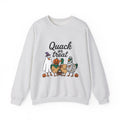 Duck Attire Sweatshirt Halloween Pets Gift Women Animated Sweatshirt Duckling Sweatshirt Spooky Fan Cartoon Sweatshirt Animal Graphic Hand Drawn Jack O Lantern