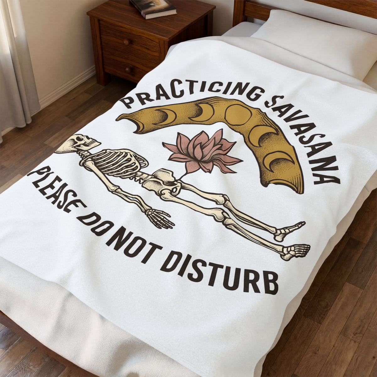 Bone Meditating Posture Blanket Yoga Chakras Gift Women Ethnic Blanket Skeleton Blanket Yogini Enthusiast Tribal Blanket Energy Graphic Sketch
