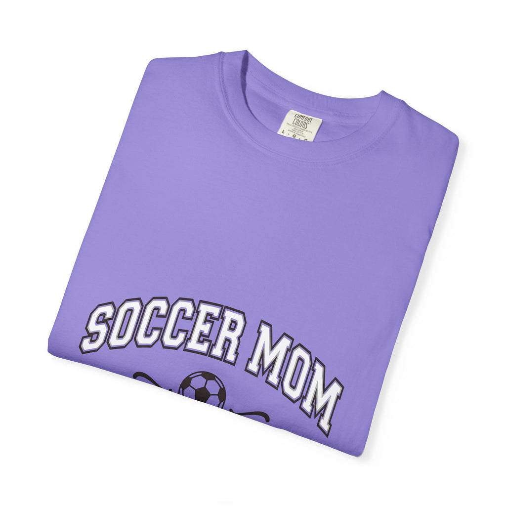 Soccer Ball T-Shirt Moms Athletics Gift Women Varsity T-Shirt Football T-Shirt Mom Enthusiast Vintage T-Shirt Sports Graphic Retro Swirl T-Shirt