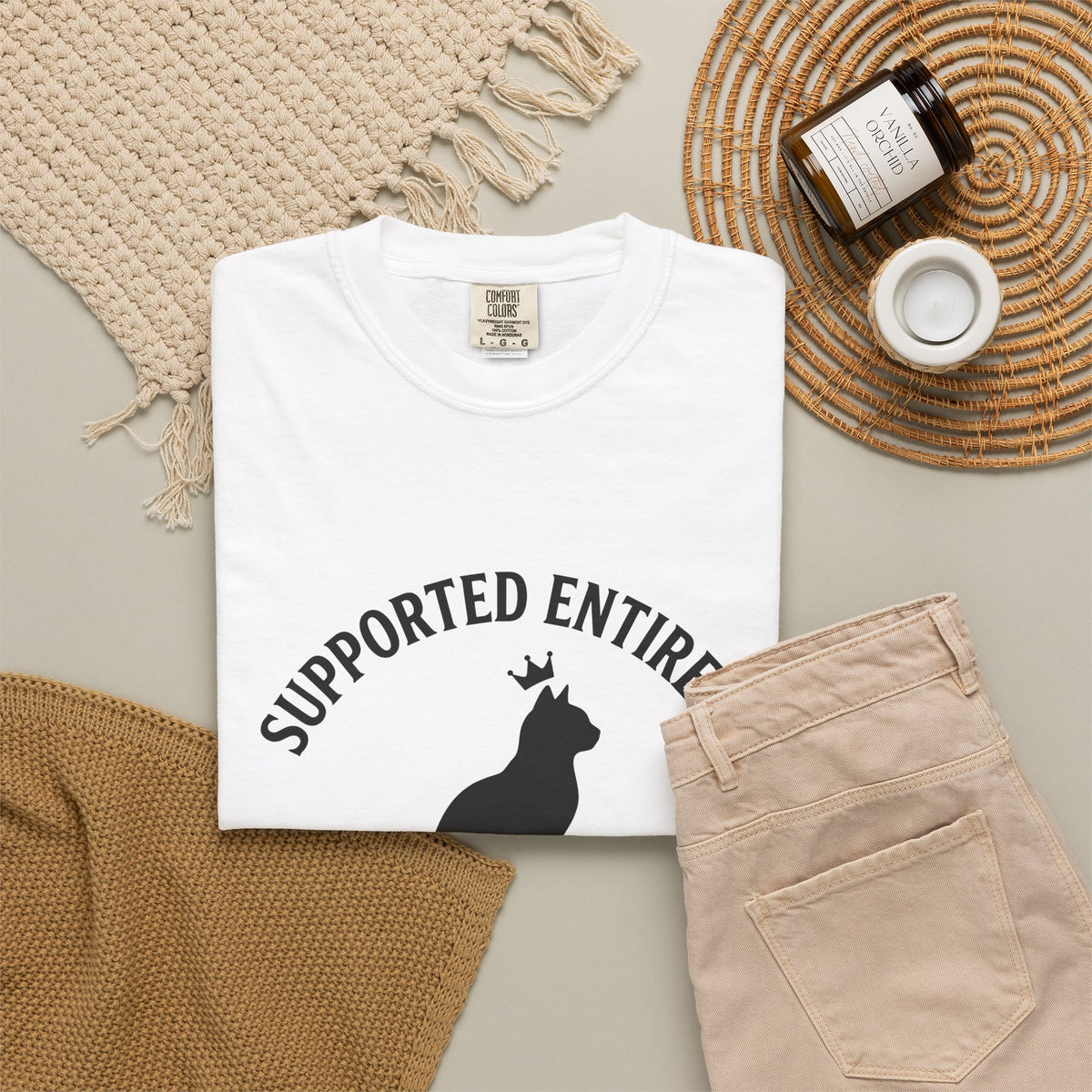Cat Outline T-Shirt Cat Animal Gift Women Simple T-Shirt Kitten T-Shirt Cat Fan Feline T-Shirt Creature Graphic Retro Tiara T-Shirt