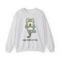 Yoga Frog Sweatshirt Yoga Nature Gift Women Sketch Sweatshirt Toad Sweatshirt Yoga Enthusiast Drawing Illustration Wildlife Graphic Clean Standing Pose