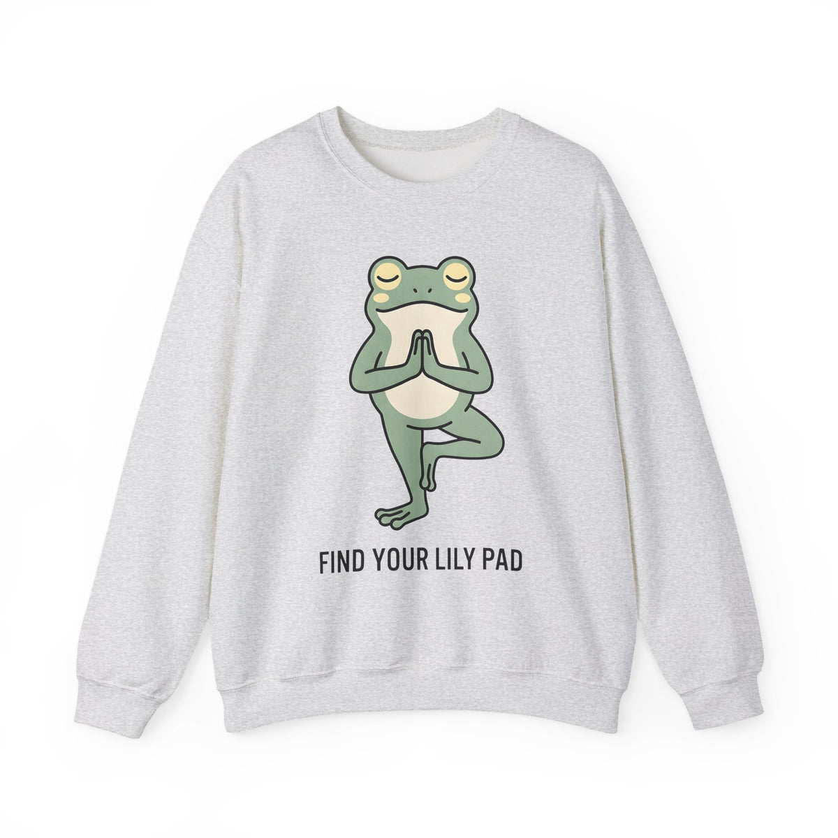 Yoga Frog Sweatshirt Yoga Nature Gift Women Sketch Sweatshirt Toad Sweatshirt Yoga Enthusiast Drawing Illustration Wildlife Graphic Clean Standing Pose