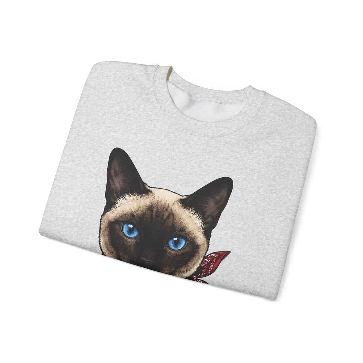 Siamese Cat Sweatshirt Cat Pet Gift Women Realistic Sweatshirt Siamese Sweatshirt Cat Fan Feline Sweatshirt Pet Graphic Vintage Bandana Sweatshirt