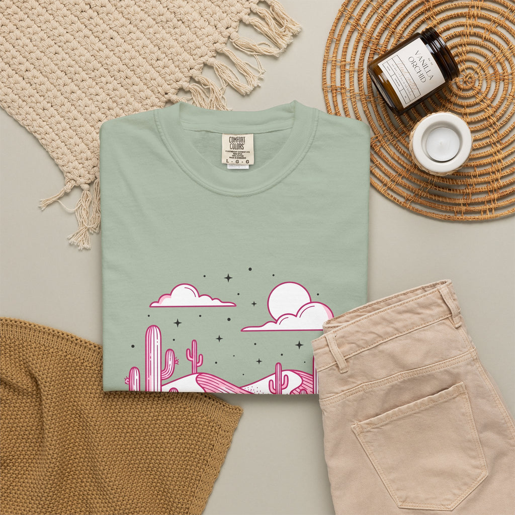Desert Plant Desert Wilderness Gift Modern Cactus Desert Fan Succulent Wilderness Line T-Shirt