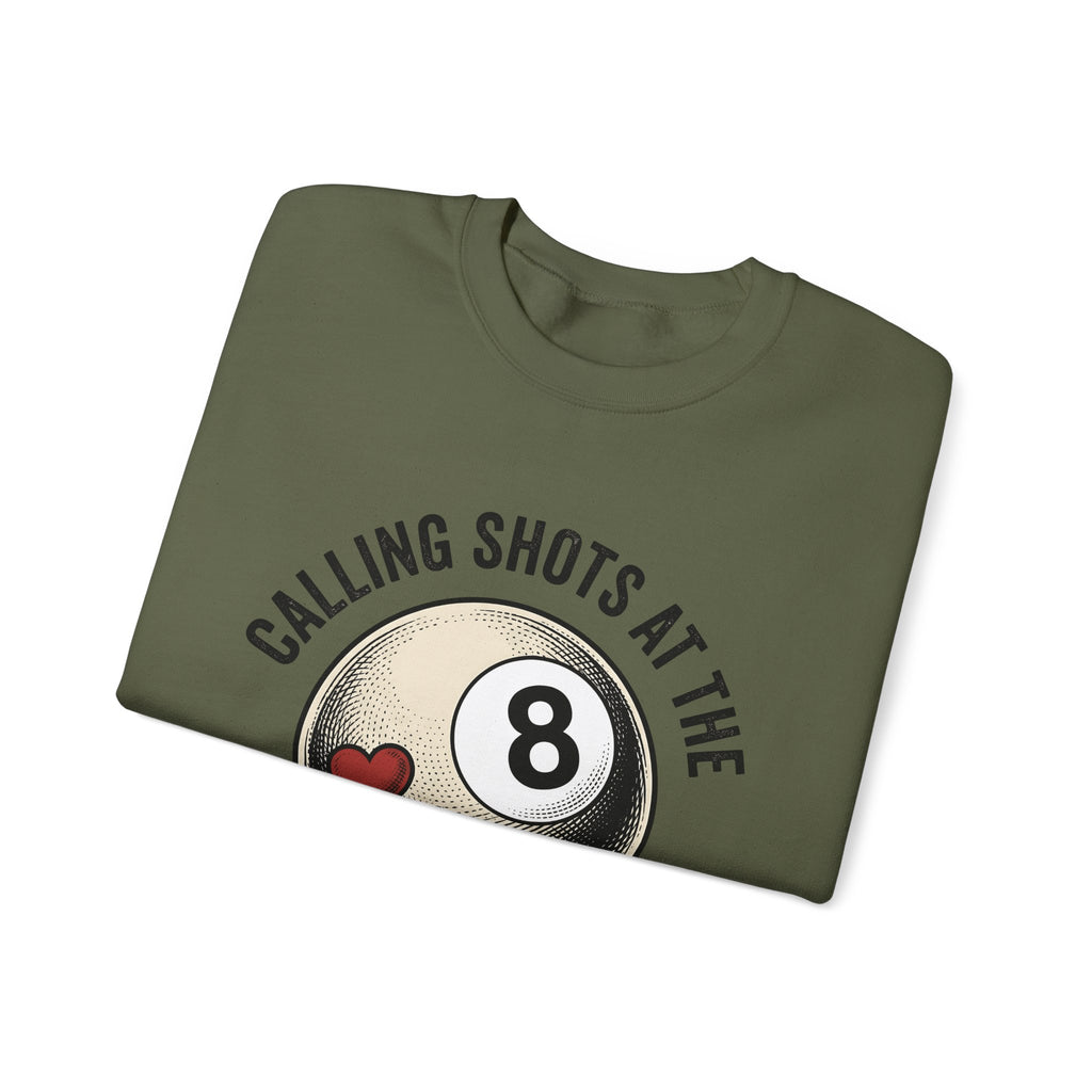Billiard Ball Billiards Lounge Gift Retro Pool Ball Billiard Fan Vintage Bar Classic Heart Sweatshirt