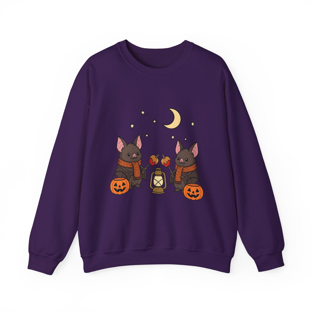 Bat Drawing Sweatshirt Halloween Creatures Gift Women Charming Sweatshirt Bat Sweatshirt Spooky Fan Cartoon Sweatshirt Monster Graphic Animated Gourd Sweatshirt