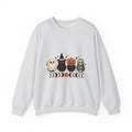 Owl Disguise Halloween Haunted Gift Animated Hoot Owl Horror Fan Cartoony Spooky Classic Moon Sweatshirt