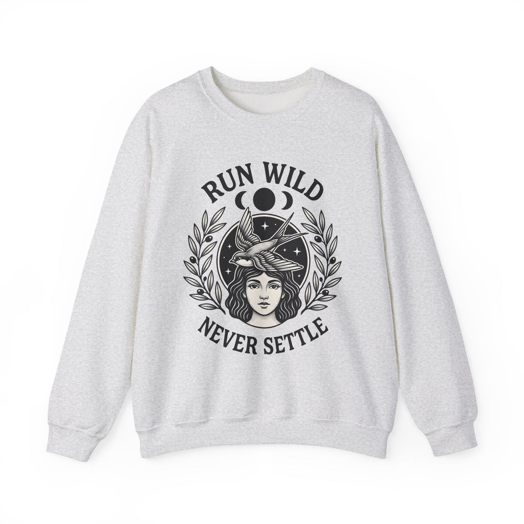 Female Bird Illustration Sweatshirt Sports Activities Jogging Gift Women Hippie Sweatshirt Bird Sweatshirt Athlete Enthusiast Bohemian Sweatshirt Runner