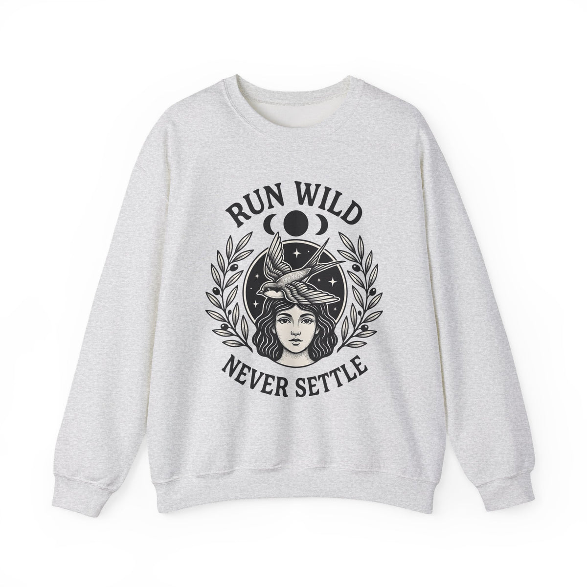 Female Bird Illustration Sweatshirt Sports Activities Jogging Gift Women Hippie Sweatshirt Bird Sweatshirt Athlete Enthusiast Bohemian Sweatshirt Runner
