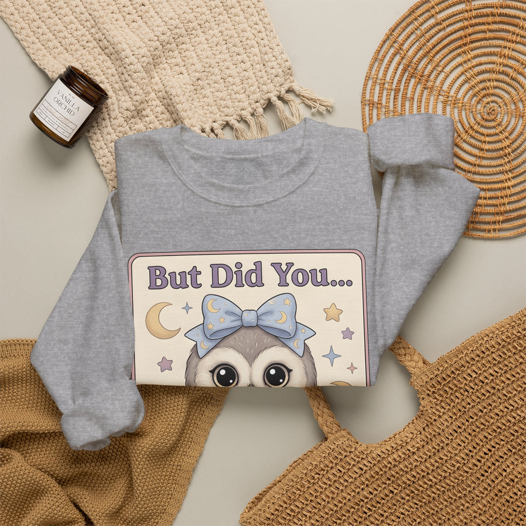 Owl Bow Sweatshirt Teachers School Gift Women Kawaii Sweatshirt Owl Sweatshirt Educator Enthusiast Cute Sweatshirt Classroom Graphic Pastel Laptop Sweatshirt