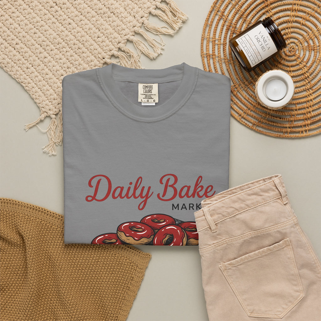 Doughnut Pile Desserts Pastry Gift Retro Donut Sweets Fan Vintage Bakery Sketch Wire Rack T-Shirt