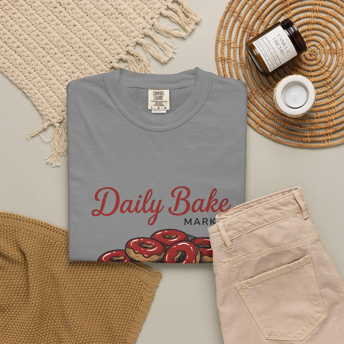 Doughnut Pile Desserts Pastry Gift Retro Donut Sweets Fan Vintage Bakery Sketch Wire Rack T-Shirt