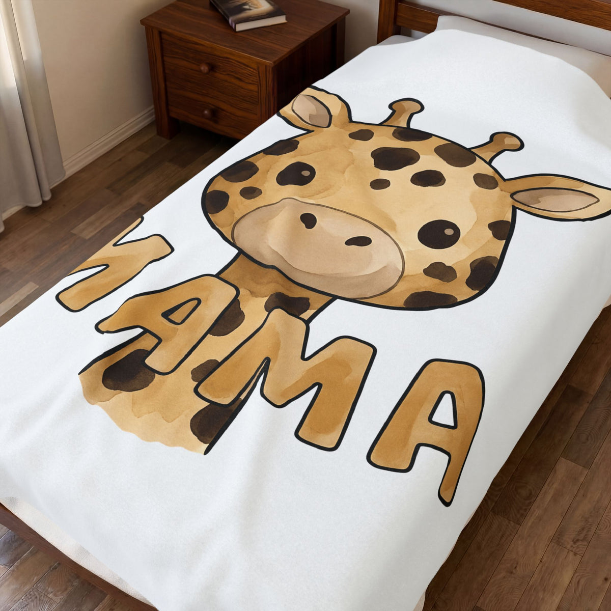 Giraffe Illustration Blanket Moms Jungle Gift Women Paint Blanket Giraffe Blanket Mom Fan Watercolor Blanket Tropical Graphic Charming Wildlife