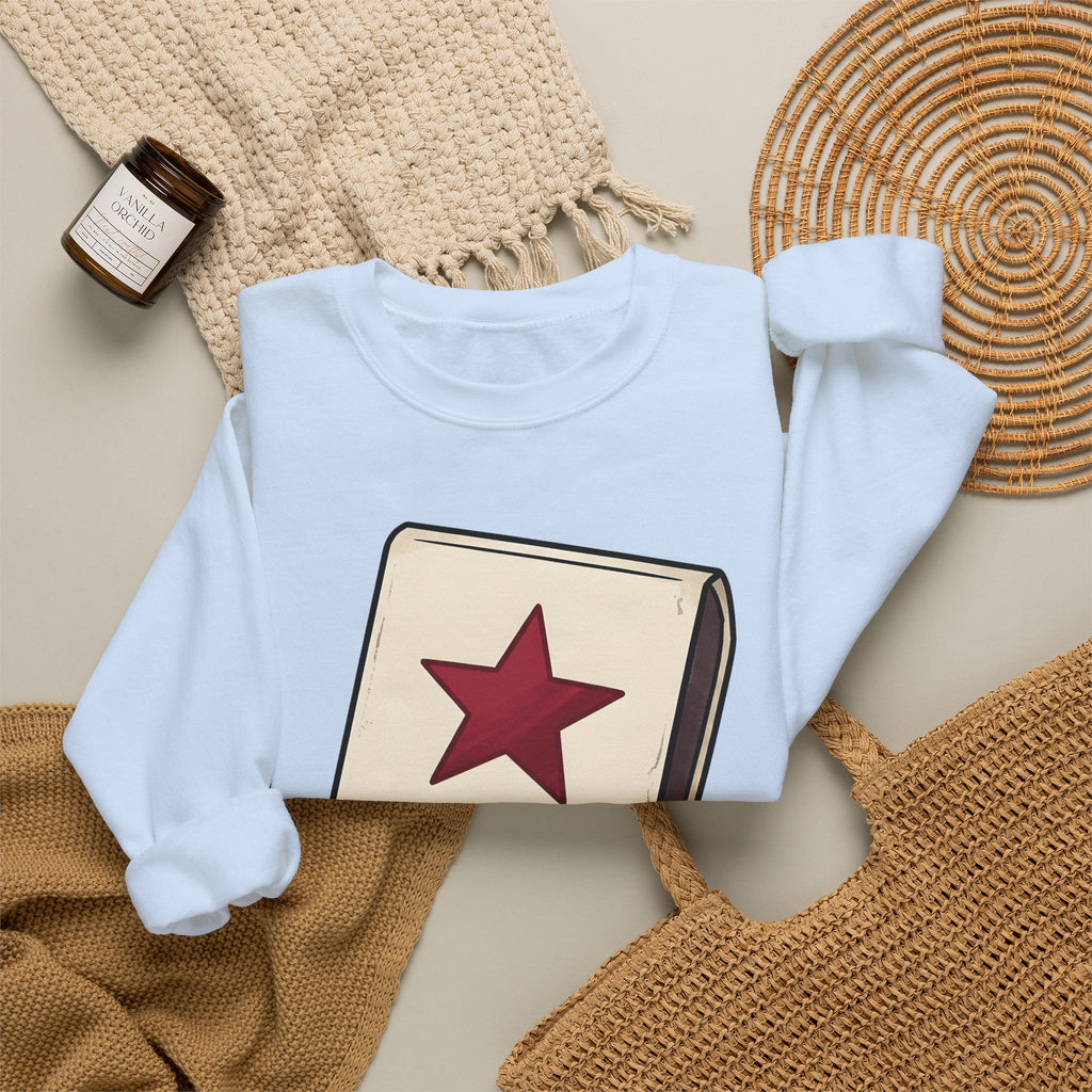 Matchbook Illustration Sweatshirt Cute Quote Gift Women Sketch Sweatshirt Matchcover Sweatshirt Kawaii Fan Doodle Sweatshirt Inspirational Graphic Simple Star