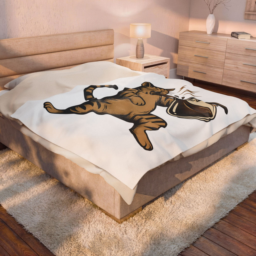 Orange Cat Blanket Cat Espresso Gift Women Rustic Blanket Kitty Blanket Cat Fan Feline Blanket Coffee Graphic Farmhouse Teapot Blanket