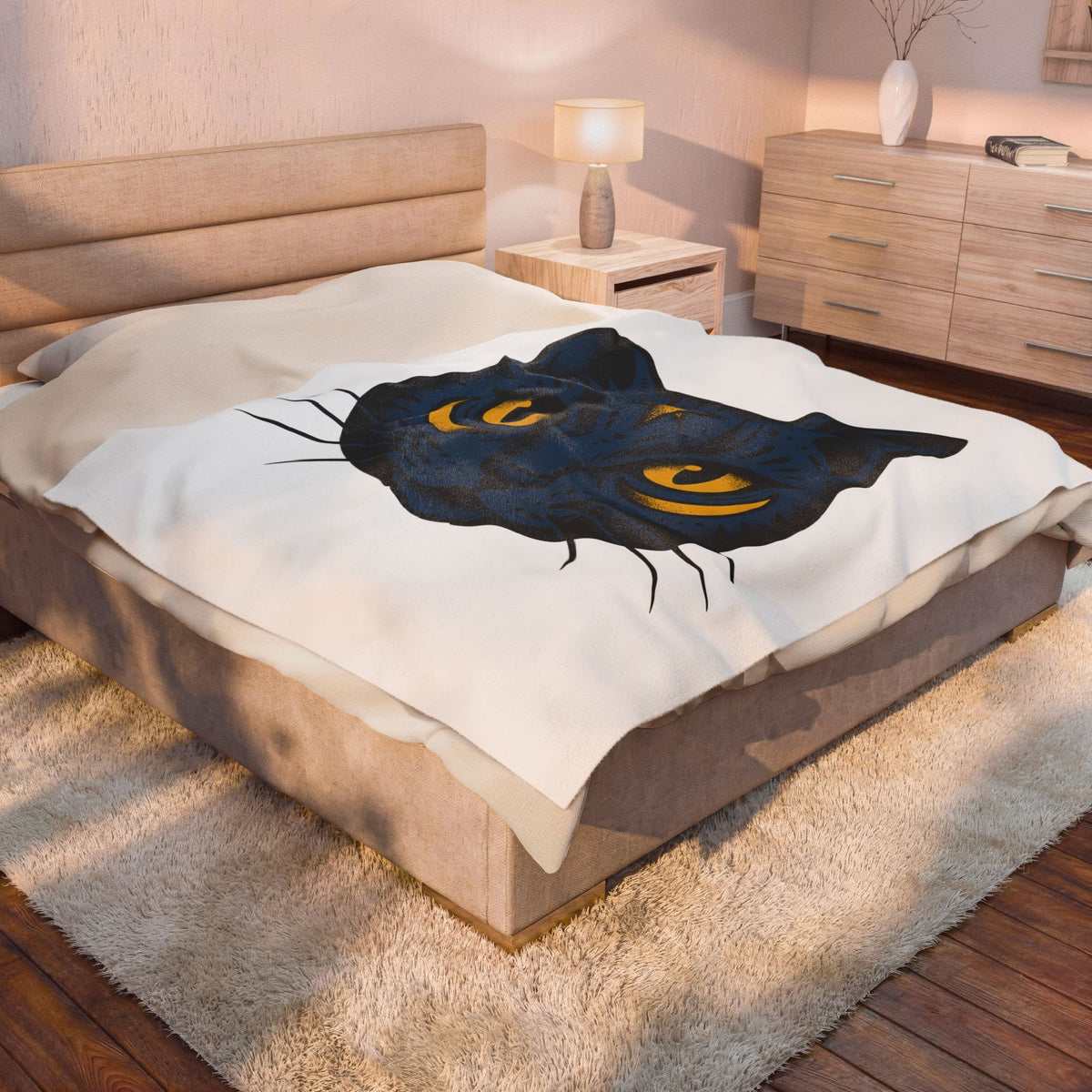 Magic Cat Blanket Cat Horoscope Gift Women Ink Blanket Kitten Blanket Feline Fan Tattoo Blanket Astrology Graphic Retro Sparkle Blanket