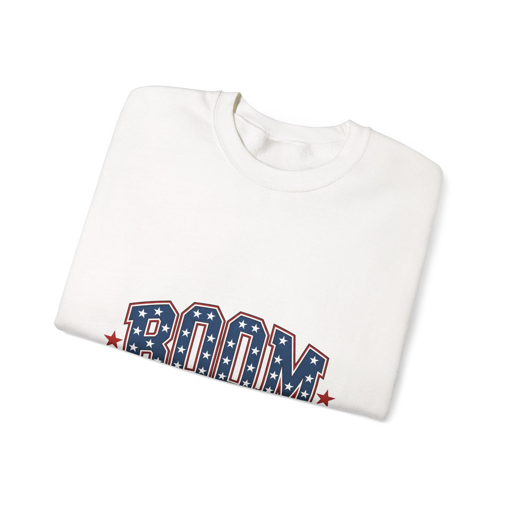 Star Pattern Text Sweatshirt 4th Of July Patriotic Gift Women Bold Sweatshirt Typography Sweatshirt Independence Fan Vintage Sweatshirt American Graphic Retro