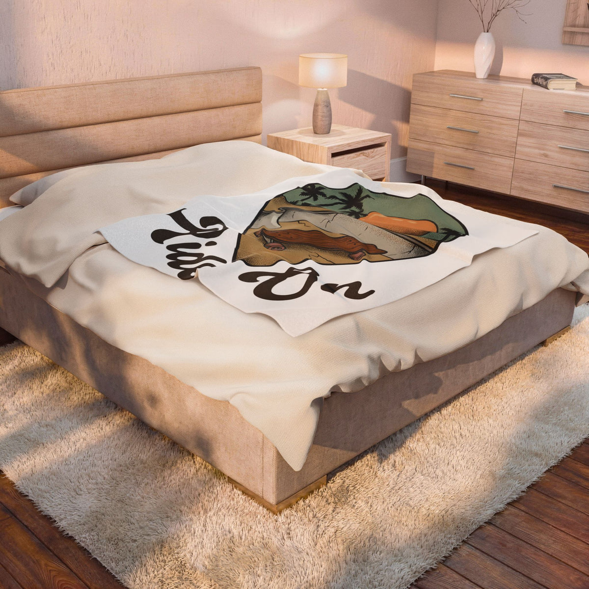 Longboard Design Blanket Skateboarding Seaside Gift Women Classic Blanket Longboarding Blanket Skater Enthusiast Retro Blanket Coastal Graphic Old